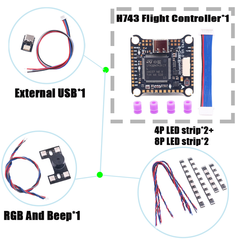 Drone Racing Flight Controller - RCtoSky F4V3S PLUS F722 F745 H743