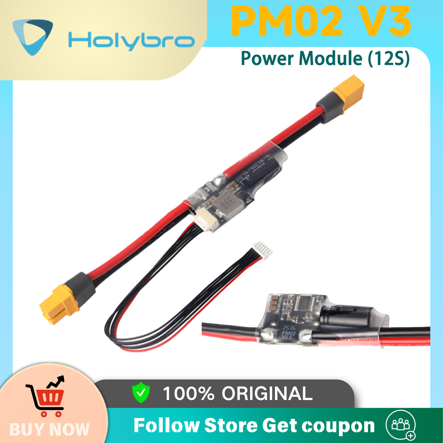 Drone Racing Flight Controller - Holybro PM02D Power Modul 2S-12S PX4