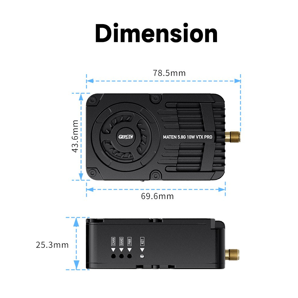 GEPRC MATEN 5,8G 10W VTX PRO 1 – Drone Racing Vtx Bewertung und Preis